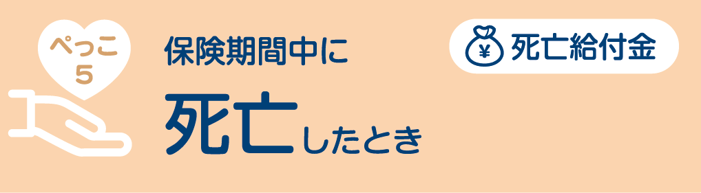 保険期間中に死亡したとき